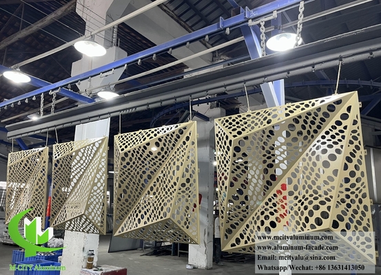 Diseño de fachada 3D Panel de aluminio de pantalla metálica para revestimiento de paredes de edificios