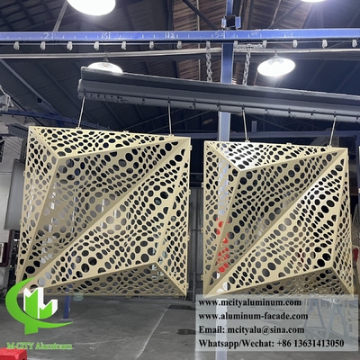 Panel de revestimiento metálico 3D Hoja de aluminio para la decoración del sistema de fachada de pared Revestimiento PVDF
