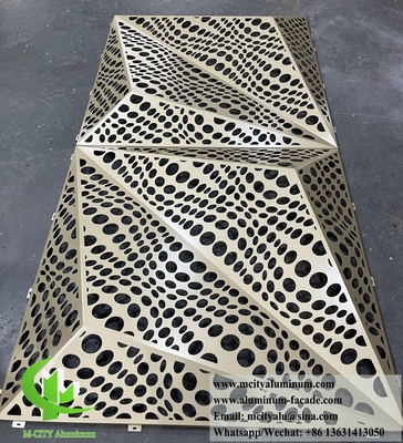 Panel de revestimiento metálico 3D Hoja de aluminio para la decoración del sistema de fachada de pared Revestimiento PVDF