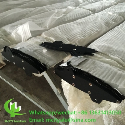 Revestimiento en polvo de persiana de aluminio arquitectónico con forma elíptica para el sistema fijo de ventanas de fachada