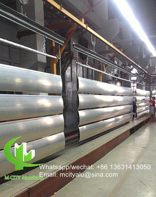 PVDF Arquitectónico Aerofoil aletas persiana de aluminio con forma ovalada para la ventana de fachada