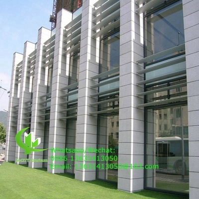 PVDF Arquitectónico Aerofoil aletas persiana de aluminio con forma ovalada para la ventana de fachada