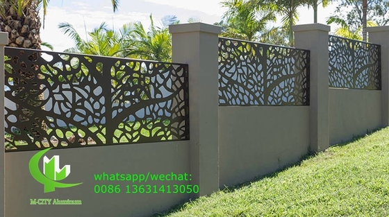 Panel de corte CNC de aluminio de chapa decorativa para fachada revestimiento de cercas ventanas con pintura de colores