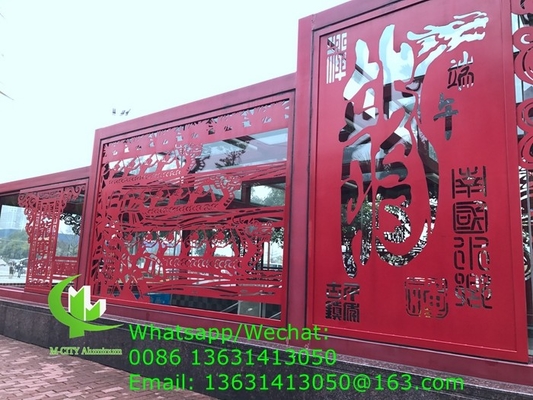 Panel de corte CNC de aluminio de chapa decorativa para fachada revestimiento de cercas ventanas con pintura de colores