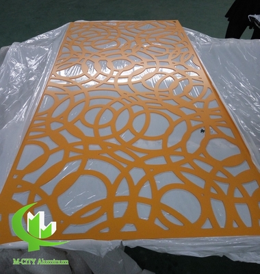 Panel decorativo tallado en aluminio CNC con varios patrones panel de pantalla de corte por láser