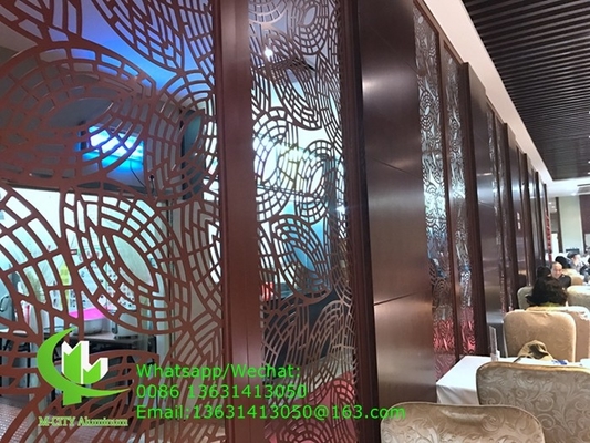 Panel decorativo tallado en aluminio CNC con varios patrones panel de pantalla de corte por láser