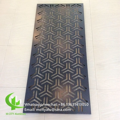 Panel de pantalla grabado de aluminio metálico con varios diseños de panel de corte láser para ventanas de fachada de balcón