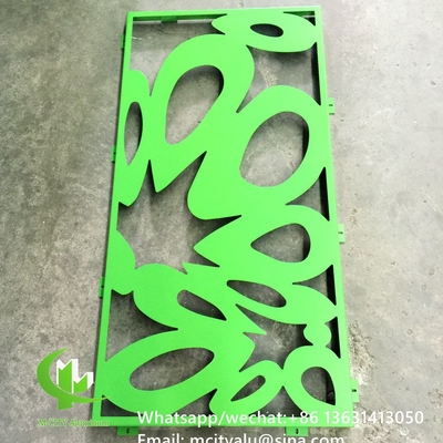 Panel de pantalla grabado de aluminio metálico con varios diseños de panel de corte láser para ventanas de fachada de balcón