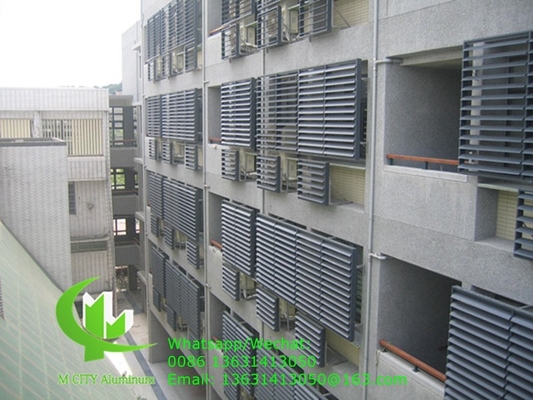 Revestimiento en polvo de aluminio de perfil aerodinámico arquitectónico con forma ovalada para pared cortina de fachada