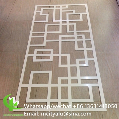 hoyo Panel de pared de aluminio cortado por láser para la decoración de cercas panel de pantalla perforada