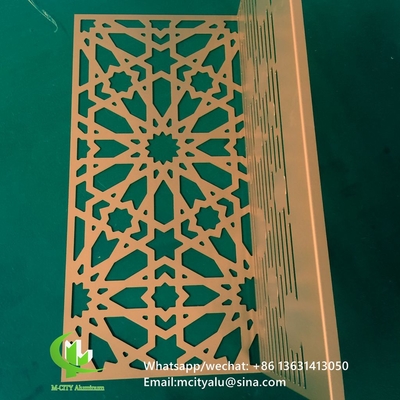 Panel decorativo tallado en aluminio CNC con varios patrones panel de pantalla de corte por láser de 2 mm de espesor