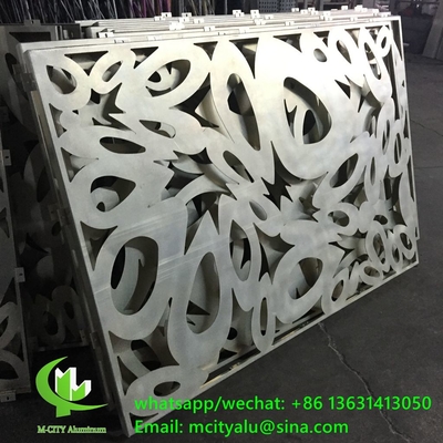 Panel decorativo tallado en aluminio CNC con varios patrones panel de pantalla de corte por láser de 3 mm de espesor