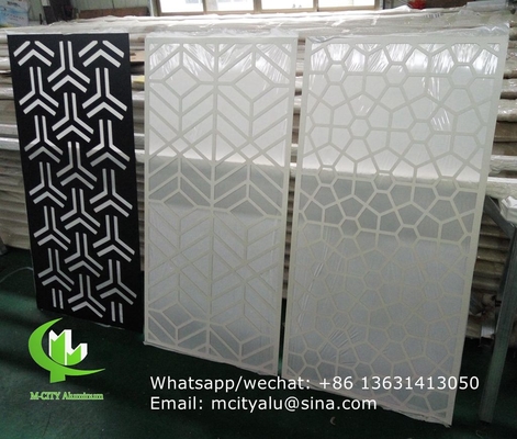 panel de pantalla de tallado de aluminio con varios patrones de diseño panel de corte láser para la ventana de fachada del balcón
