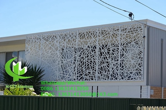pantalla de corte de aluminio con varios patrones de diseño panel de corte láser para el balcón ventana de fachada