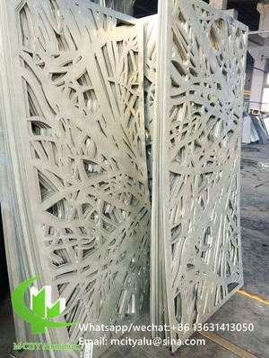 pantalla de corte de aluminio con varios patrones de diseño panel de corte láser para el balcón ventana de fachada