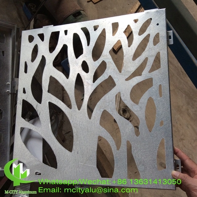 pantalla de corte de aluminio con varios patrones de diseño panel de corte láser para el balcón ventana de fachada