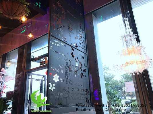 pantalla de corte de aluminio con varios patrones de diseño panel de corte láser para el balcón ventana de fachada