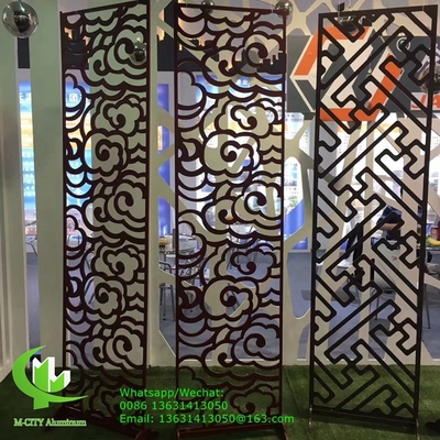 pantalla de corte de aluminio con varios patrones de diseño panel de corte láser para el balcón ventana de fachada