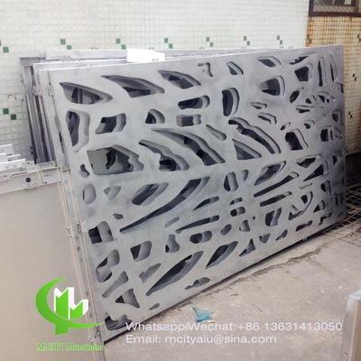 Panel decorativo tallado en aluminio CNC con varios patrones panel de pantalla de corte por láser de 2 mm de espesor