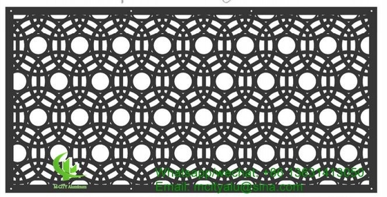 Panel decorativo tallado en aluminio CNC con varios patrones panel de pantalla de corte por láser de 2 mm de espesor