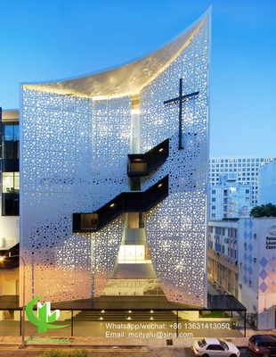 hoja de pantalla hueca de aluminio CNC de patrón redondo para decoración de hogares, hoteles o edificios comerciales