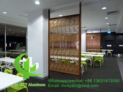 Panel de corte de pantalla hueca de aluminio perforado metálico panel de corte láser para ventanas de fachada de balcón