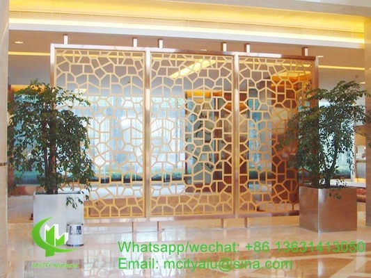 panel de pantalla hueca de aluminio perforado de metal con diseño de patrón de árbol panel de corte láser para ventana de fachada de balcón