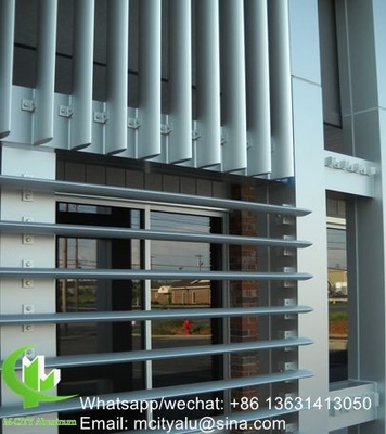 Ventana vertical de aluminio de perfil aerodinámico para fachada