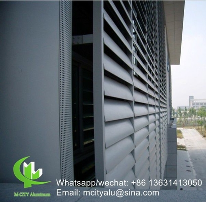 Ventana vertical de aluminio de perfil aerodinámico para fachada