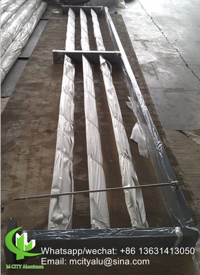 Revestimiento en polvo de Akzo Nobel Sillón de aluminio arquitectónico con forma elíptica para el sistema fijo de ventanas de fachada