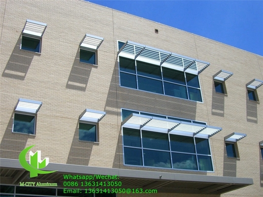 Sombreras de aluminio para ventanas o edificios con perfil de forma elíptica