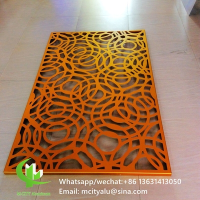 panel de pantalla hueca de aluminio perforado de metal con diseño de patrón de árbol panel de corte láser para ventana de fachada de balcón
