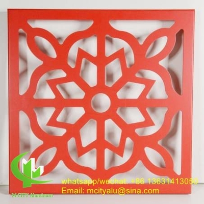 Panel de corte por láser de aluminio para decoración de cercas panel de pared perforado