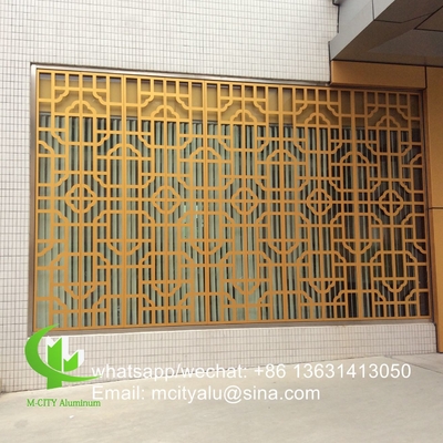 Panel perforado de aluminio metálico de corte por láser panel de fachada de decoración para el hogar patrones de árboles