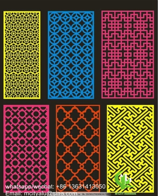Hoja de paneles de aluminio cortados por láser para la decoración de cercas paneles de pared perforados
