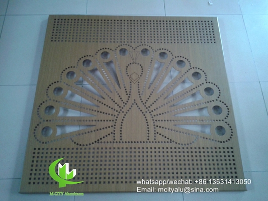 Panel perforado de aluminio metálico de corte por láser panel de fachada de decoración para el hogar patrones de árboles