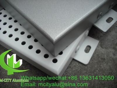 panel de revestimiento de aluminio metálico perforado de 3 mm con recubrimiento en polvo para fachada de pared cortina panel sólido panel único