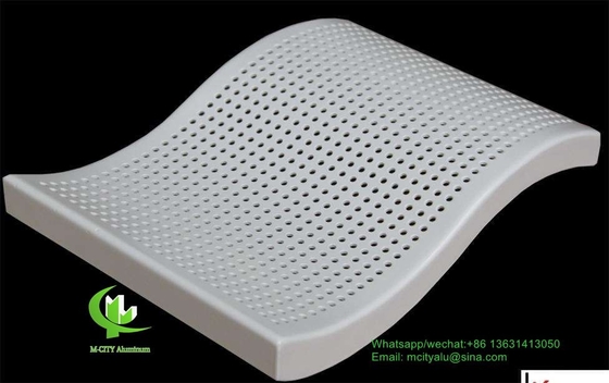 panel de revestimiento de aluminio metálico perforado de 3 mm con recubrimiento en polvo para fachada de pared cortina panel sólido panel único