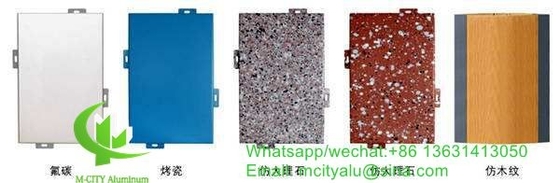 Panel de revestimiento de panel decorativo de aluminio con acabado pvdf para fachada de pared de cortina panel sólido