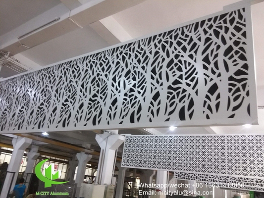 panel de revestimiento de aluminio de patrón hueco de 3 mm con recubrimiento en polvo para fachada de pared cortina panel sólido panel único