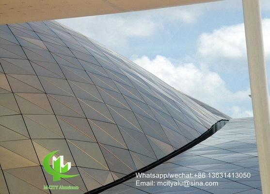panel de revestimiento de aluminio perforado de 2 mm con acabado pvdf para fachada de pared cortina panel sólido panel único