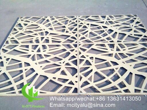 panel de revestimiento de aluminio de patrón hueco de 3 mm con acabado pvdf para fachada de pared cortina panel sólido panel único