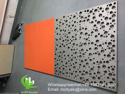panel de revestimiento de aluminio de patrón hueco de 2,5 mm con acabado pvdf para fachada de pared cortina panel sólido panel único