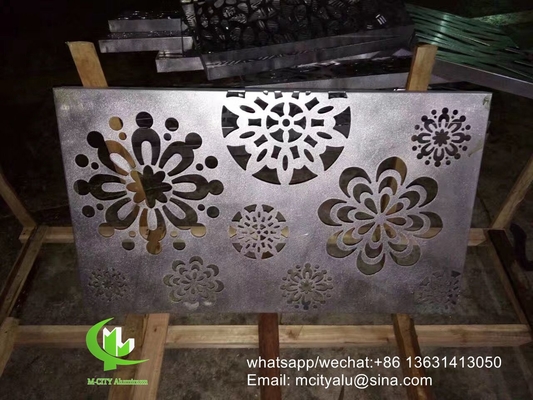 panel de revestimiento de aluminio de patrón hueco de 3 mm con acabado pvdf para fachada de pared cortina panel sólido panel único