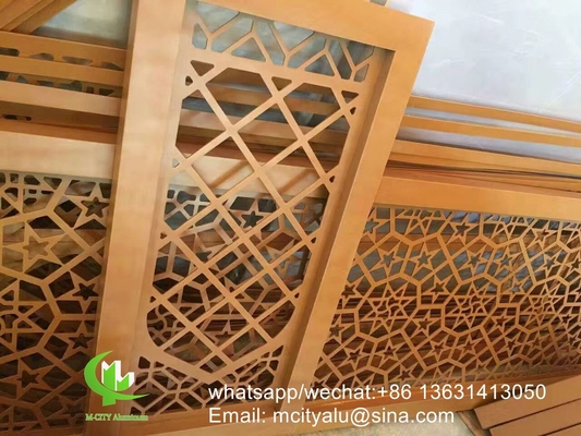 panel de revestimiento de aluminio de patrón hueco de 3 mm con acabado pvdf para fachada de pared cortina panel sólido panel único