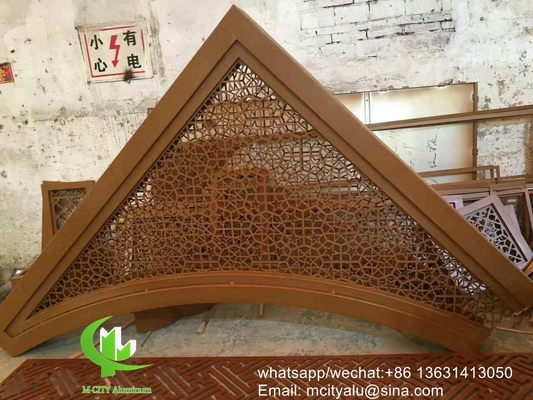 panel de revestimiento de aluminio de patrón hueco de 3 mm con acabado pvdf para fachada de pared cortina panel sólido panel único