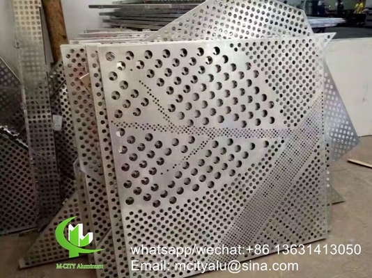 Panel de revestimiento perforado de aluminio para decoración de paredes de hoteles