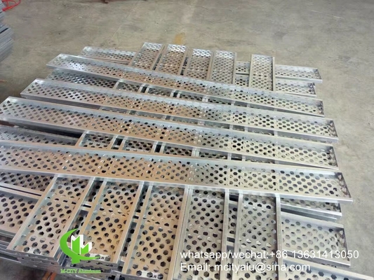 Panel de revestimiento de fachada de chapa de aluminio perforada cortada por láser CNC de 2,5 mm de espesor para pared