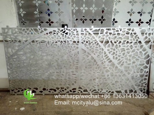 Panel de revestimiento de fachada de chapa de aluminio perforada cortada por láser CNC de 2,5 mm de espesor para pared