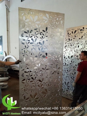 Pantalla láser CNC de estilo árabe Perforada 2.5 mm Panel de revestimiento de aluminio metálico para pared con patrón de estrella